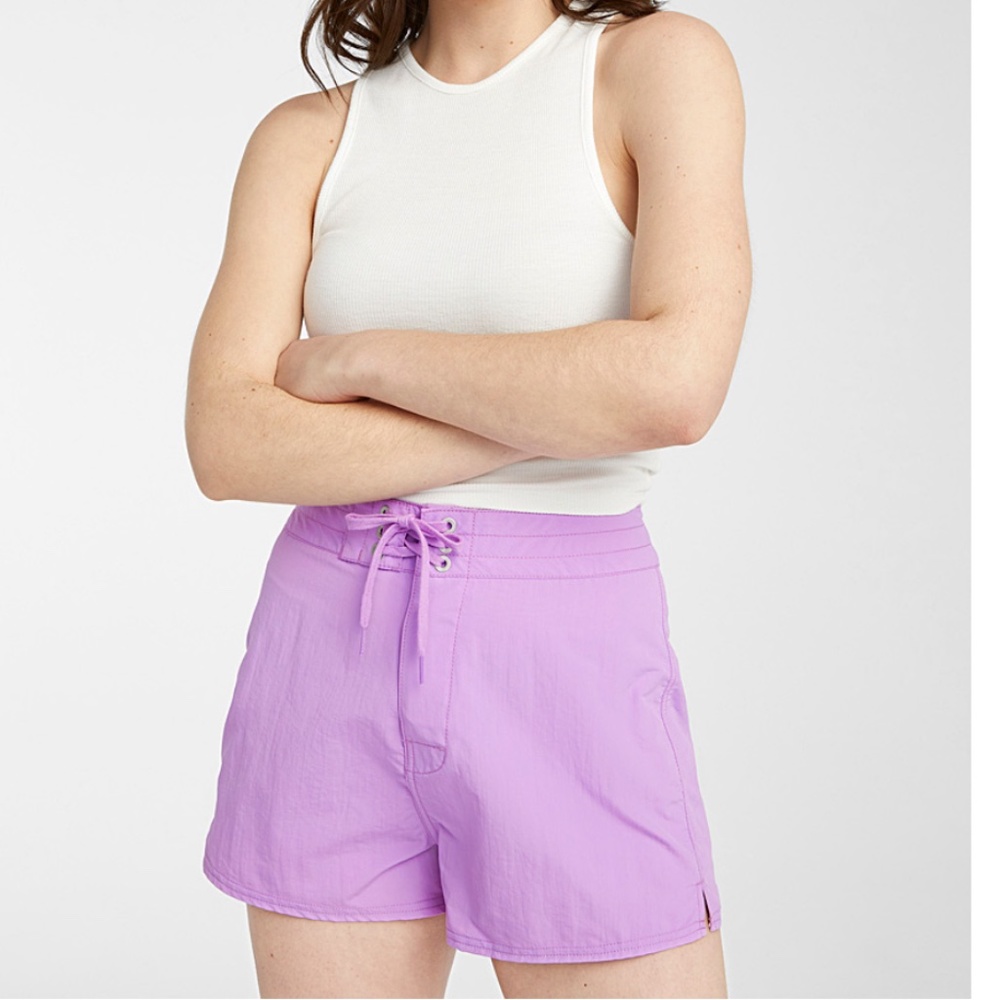 Billabong retro lilac high rise shorts NWT